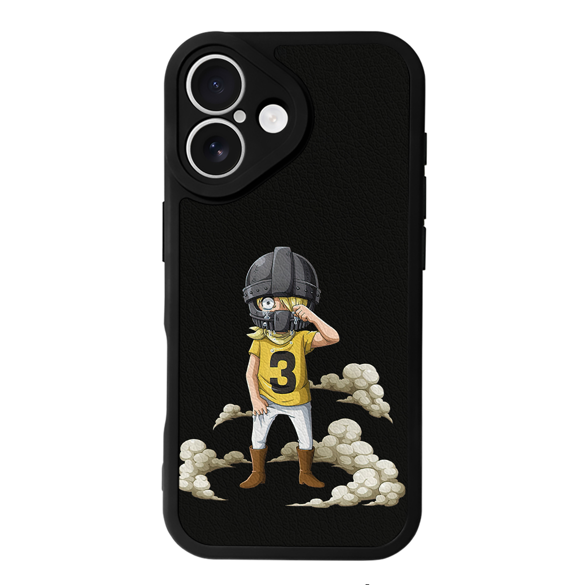 （画像用） ワンピース サンジ ONE PIECE Sanji 【iPhone 16シリーズ対応】シリコンスマホケース（レザー調） 材質：シリコン